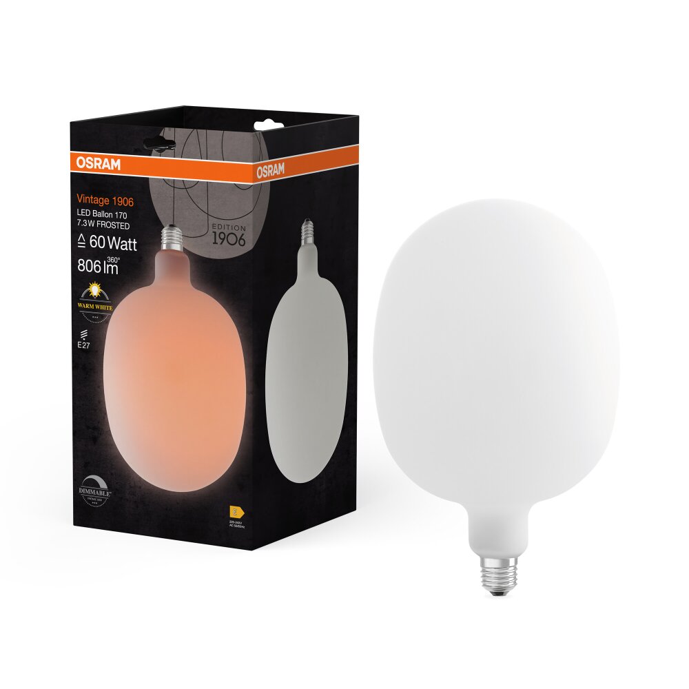 Illuminazione Osram E27 7.3 Watt Bianco caldo dimmerabile 806 Lumen main product photo