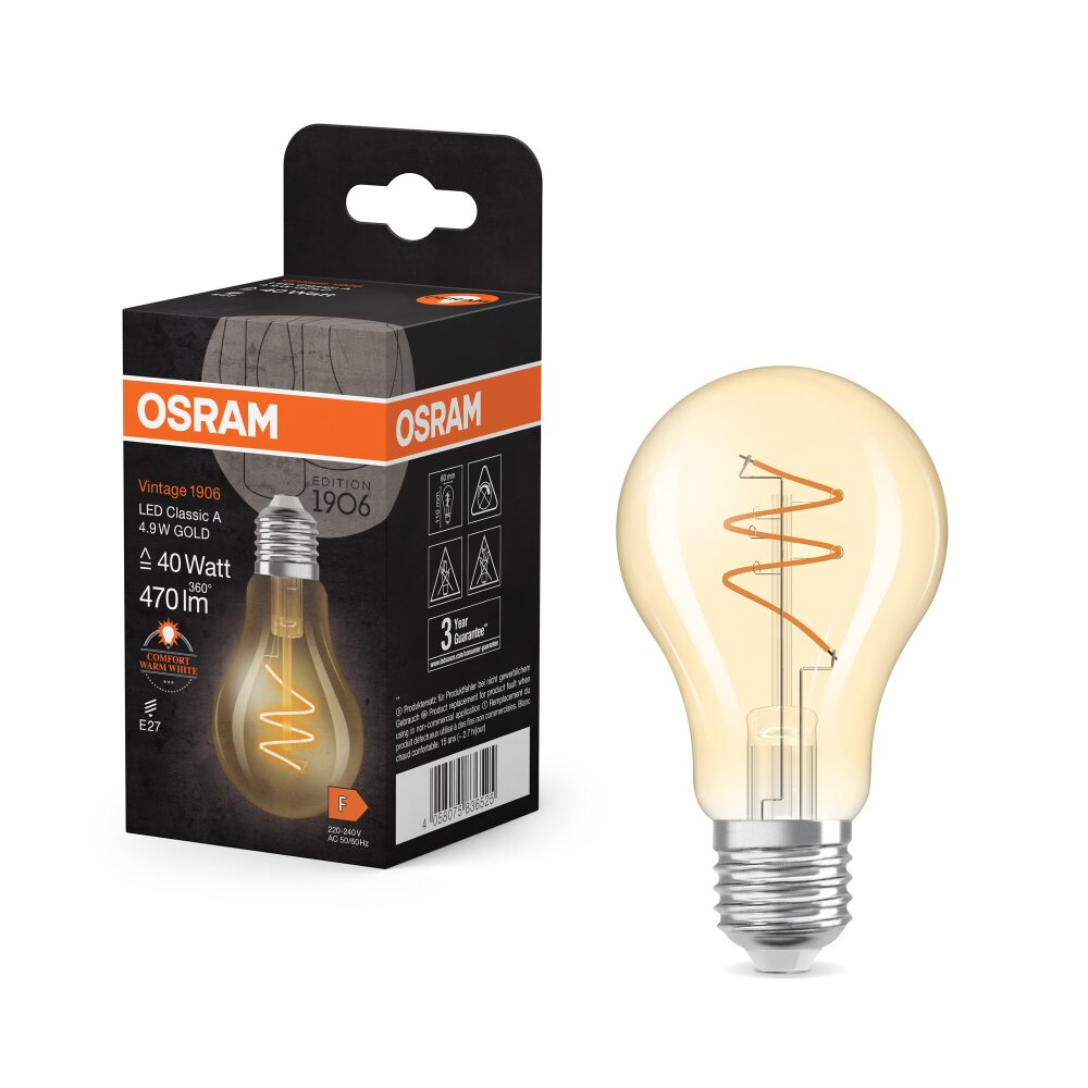 Illuminazione Osram E27 4.9 Watt Bianco caldo 470 Lumen main product photo