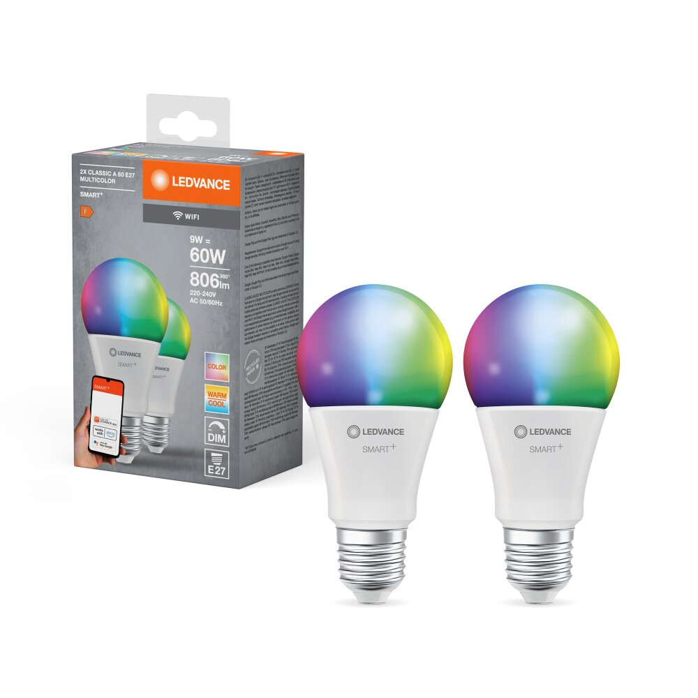 Illuminazione Ledvance E27 9 Watt RGB (Regolabile) dimmerabile 806 Lumen main product photo