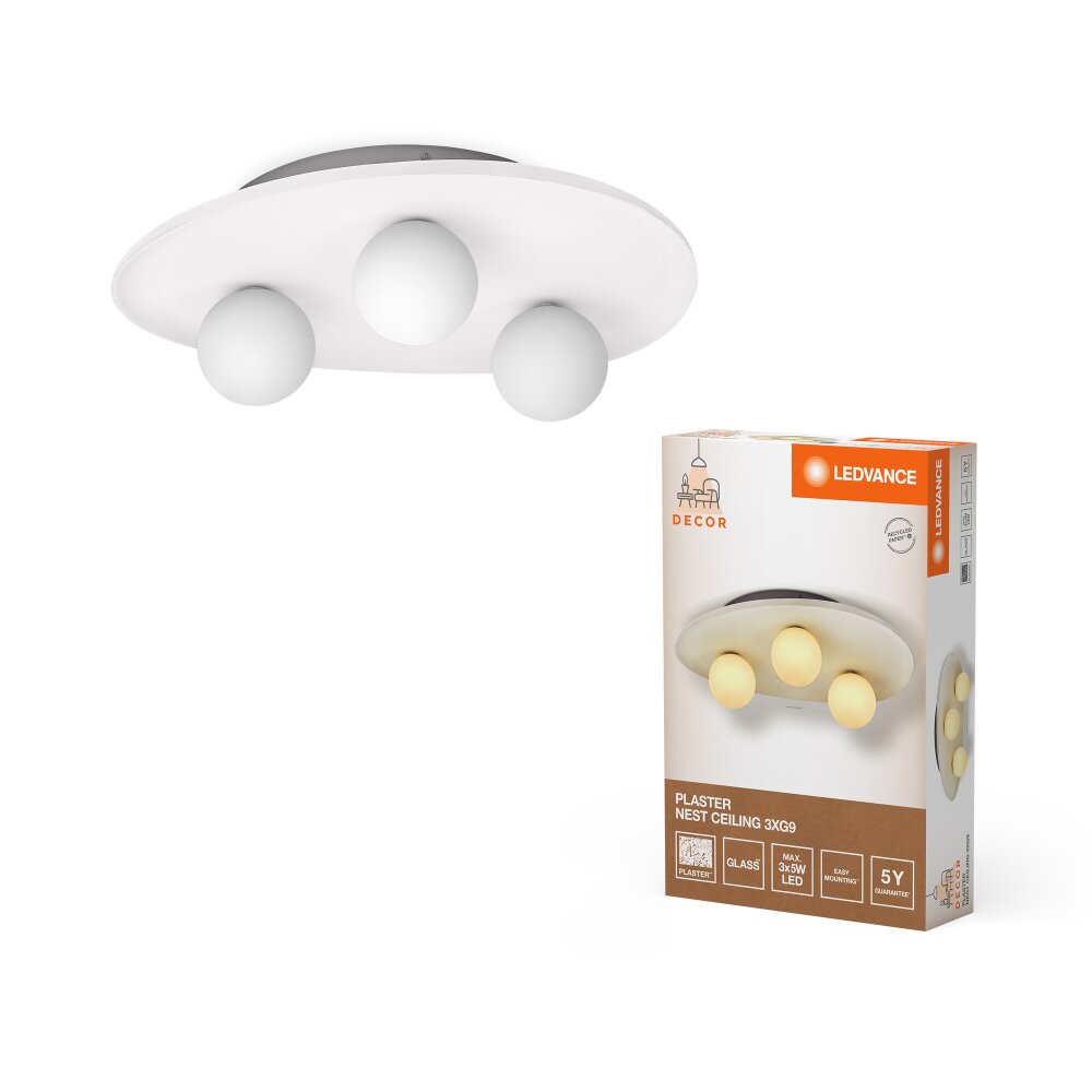 Illuminazione Ledvance DECOR Applique e plafoniera Bianco, 3-Luci main product photo