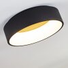Kampal Plafoniera LED Nero, 1-Luce