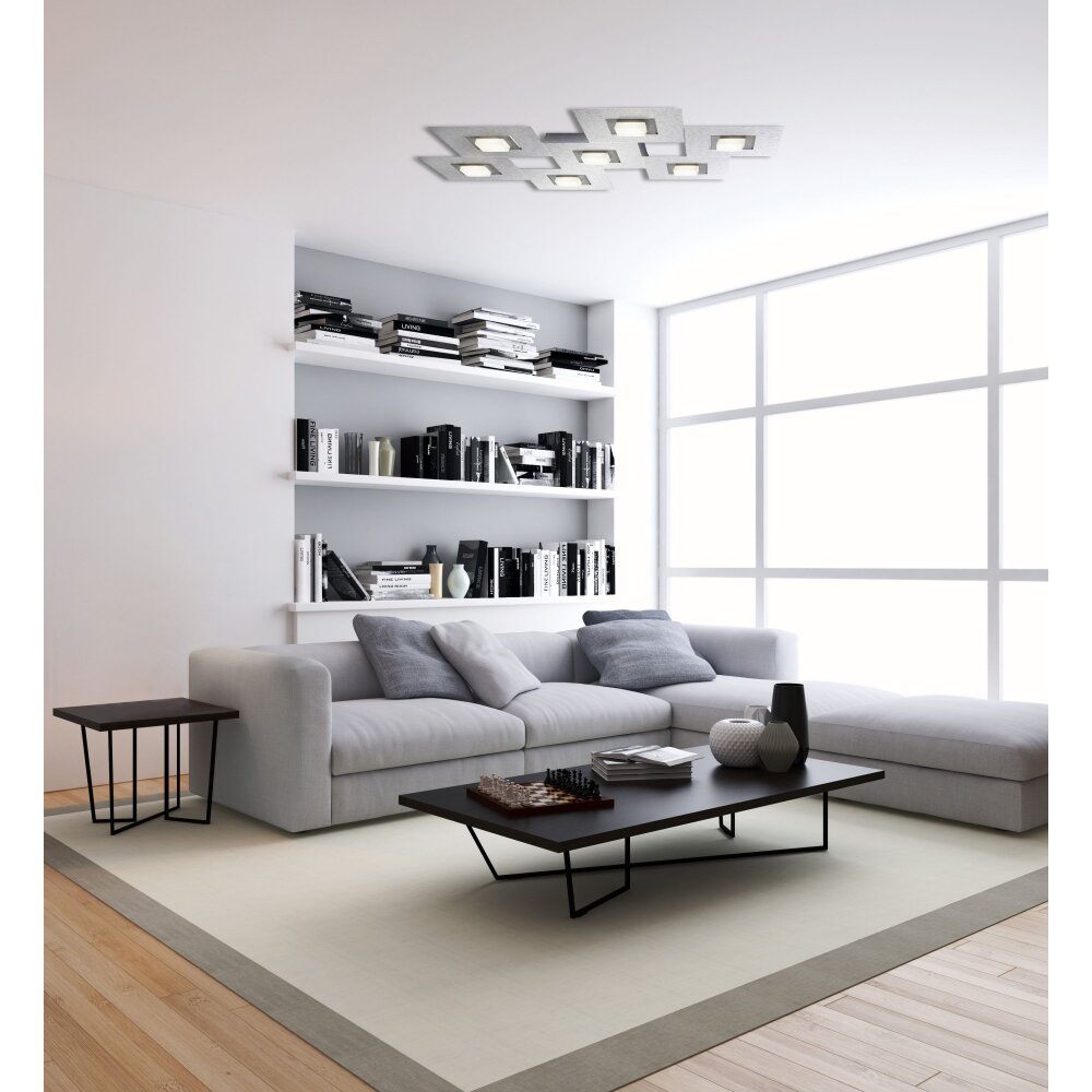 Grossmann KARREE Plafoniera LED Alluminio, Titanio, 7-Luci main product photo