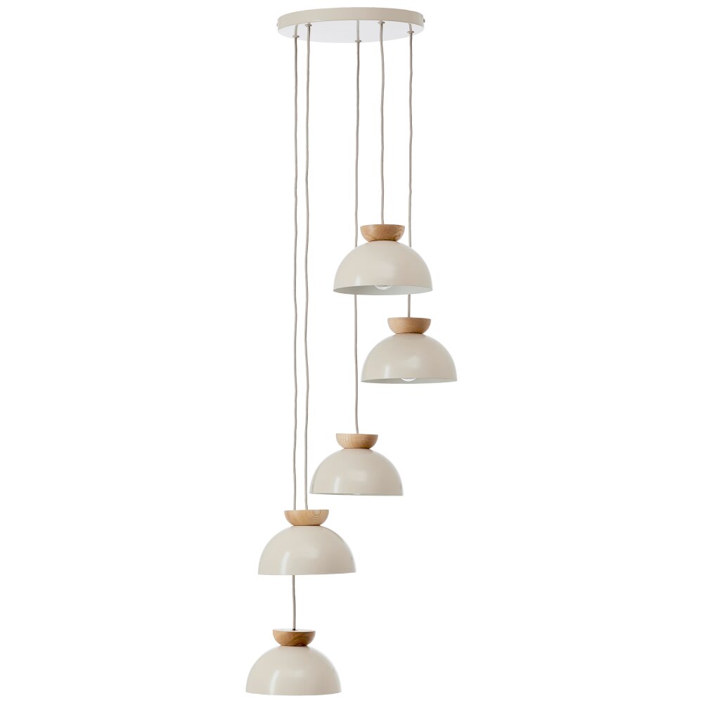 Illuminazione Brilliant Nalam Lampada a sospensione Beige, 5-Luci