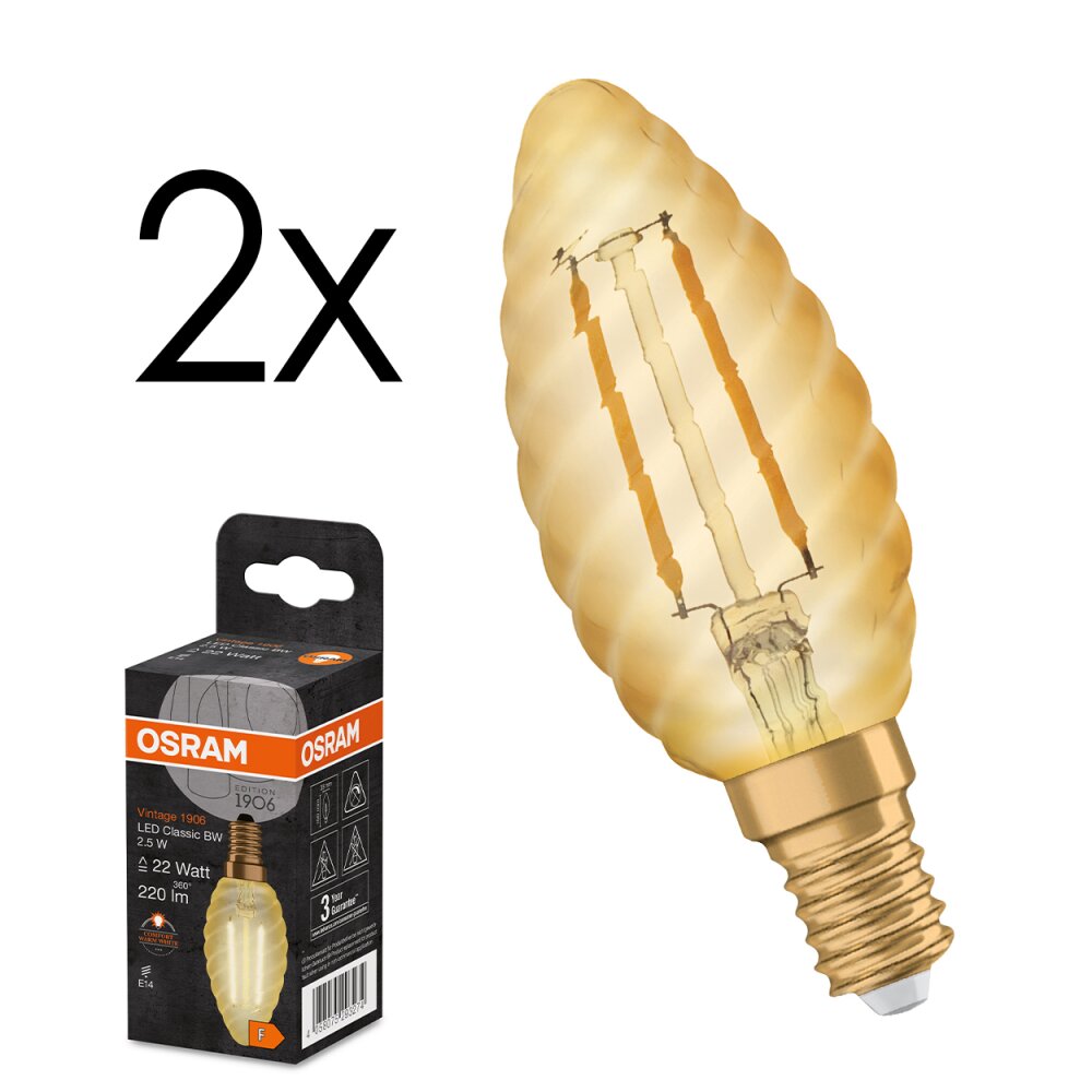 E14 LED 2.5 Watt Bianco caldo 220 Lumen main product photo