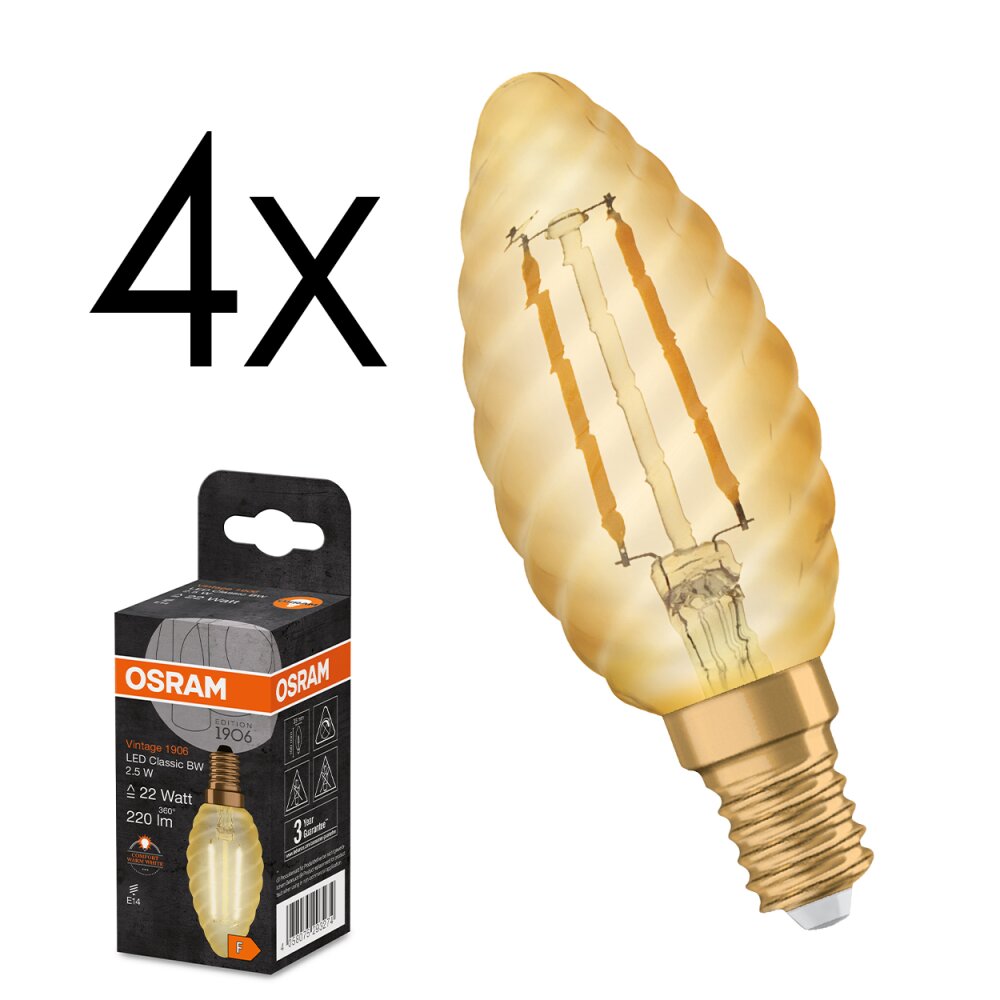 E14 LED 2.5 Watt Bianco caldo 220 Lumen main product photo