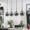 Gastor Lampadario a sospensione, Lampada a sfera, Lampada a sospensione Cromo, Grigio fumo, 4-Luci