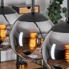 Gastor Lampadario a sospensione, Lampada a sfera, Lampada a sospensione Cromo, Grigio fumo, 4-Luci