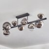 Chehalis Plafoniera, Lampada a sfera Cromo, Chiaro, Grigio fumo, 8-Luci