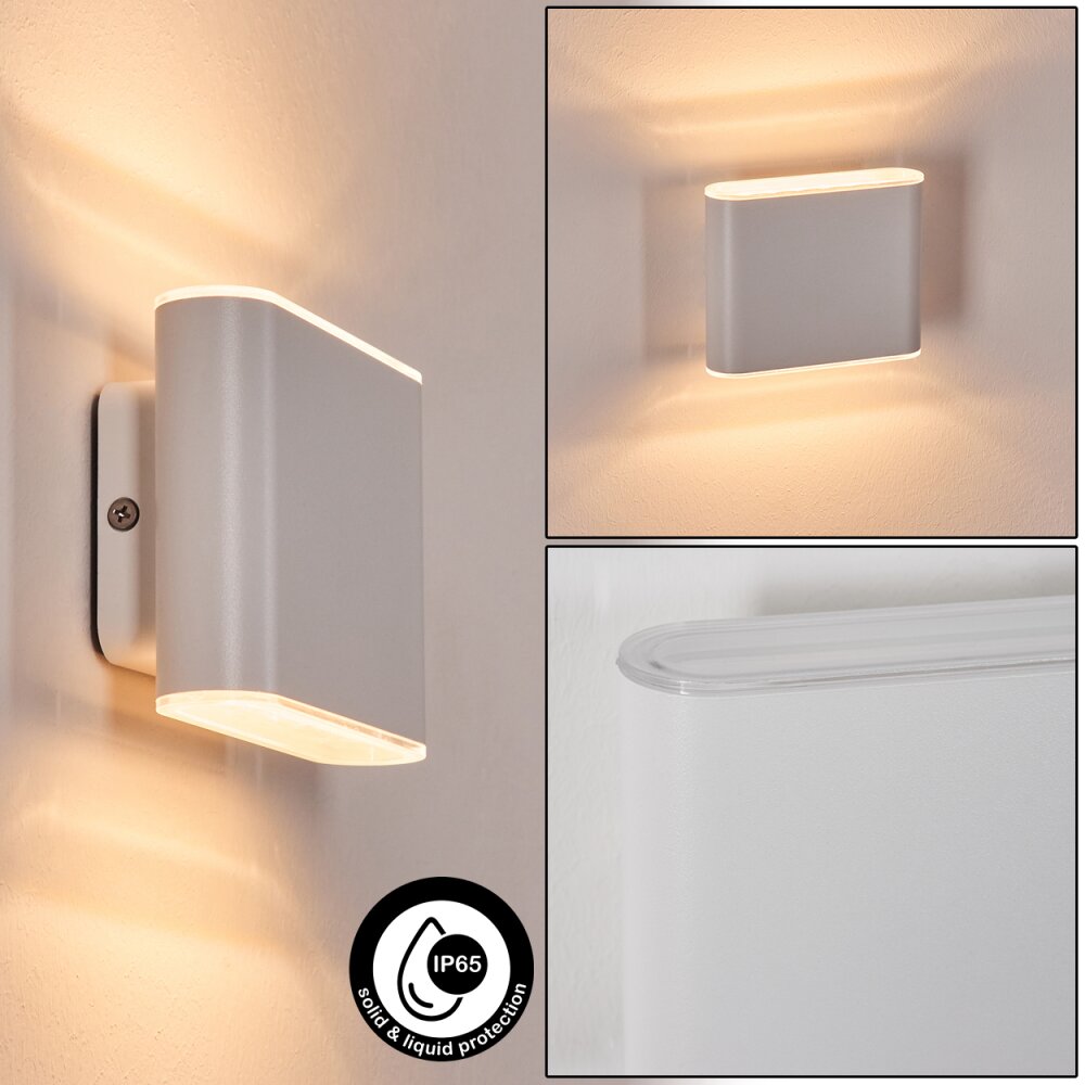 Paranhas Lampada da parete per esterno, Illuminazione bagno, Lampade Up & Down, Applique Bianco, 1-Luce main product photo
