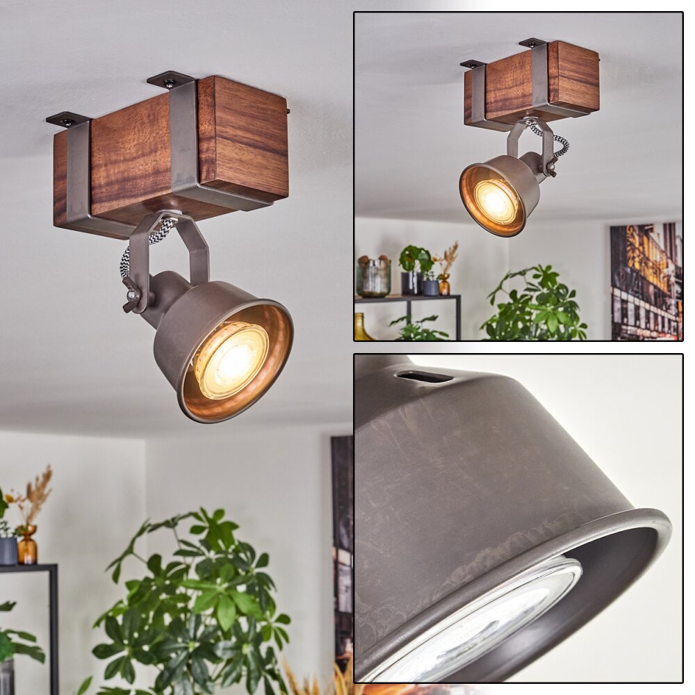 Pehefito Plafoniera, Faretto da soffitto Marrone scuro, Grigio, 1-Luce main product photo