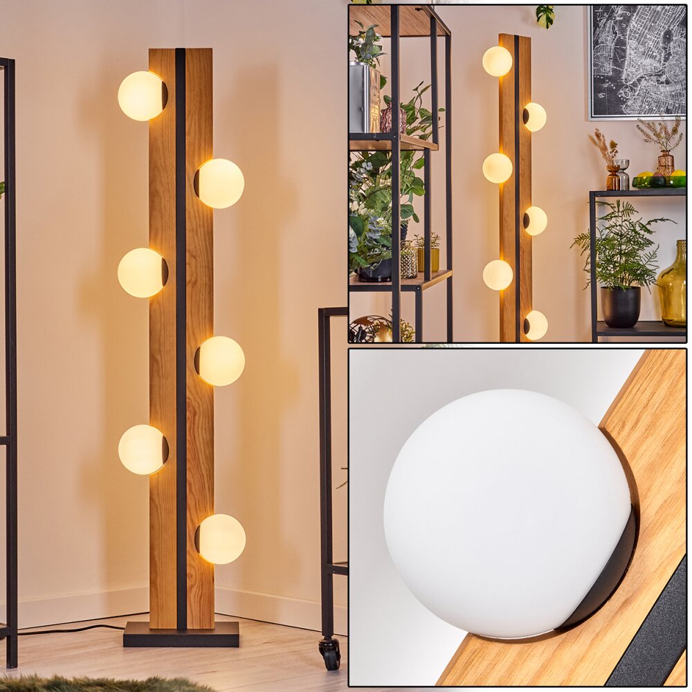Chehalis Lampada a sfera, Lampada da terra Écru, Nero, 6-Luci main product photo
