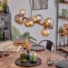 Chehalis Lampadario a sospensione, Lampada a sfera, Lampada a sospensione Ambrato, Grigio fumo, 10-Luci