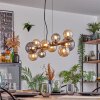 Chehalis Lampadario a sospensione, Lampada a sfera, Lampada a sospensione Ambrato, Grigio fumo, 10-Luci