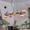 Chehalis Lampadario a sospensione, Lampada a sfera, Lampada a sospensione Ambrato, Grigio fumo, 10-Luci