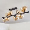 Gastor Plafoniera, Lampada a sfera Ambrato, Chiaro, 8-Luci