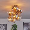 Gastor Plafoniera, Lampada a sfera Ambrato, Chiaro, 8-Luci