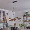 Chehalis Lampadario a sospensione, Lampada a sfera, Lampada a sospensione Cromo, Chiaro, Grigio fumo, 8-Luci