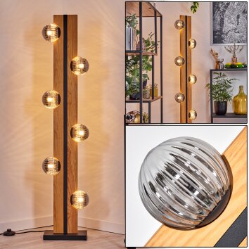 Chehalis Lampada a sfera, Lampada da terra Écru, Nero, 6-Luci Chehalis Lampada a sfera, Lampada da terra Écru, Nero, 6-Luci