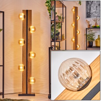 Chehalis Lampada a sfera, Lampada da terra Écru, Nero, 6-Luci Chehalis Lampada a sfera, Lampada da terra Écru, Nero, 6-Luci