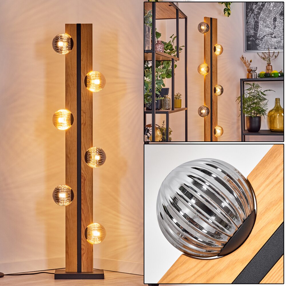 Chehalis Lampada a sfera, Lampada da terra Écru, Nero, 6-Luci main product photo