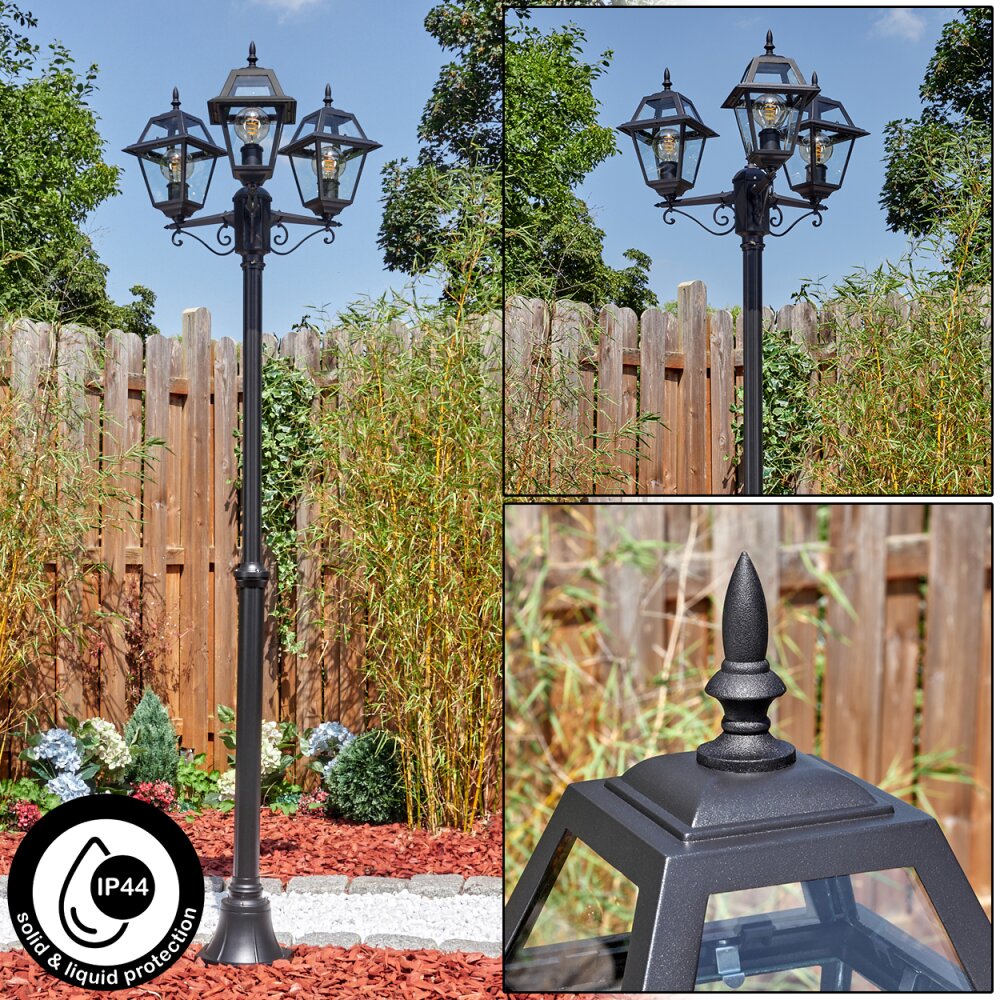 Fornelos Illuminazione esterna, Lampione multibraccia, Illuminazione viale Nero, 3-Luci main product photo