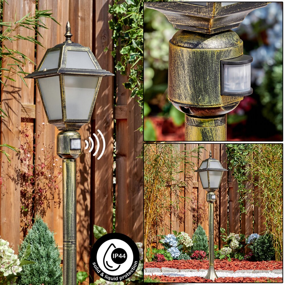 Fornelos Illuminazione esterna, Illuminazione viale Oro, Nero, 1-Luce, Sensori di movimento main product photo
