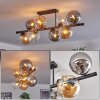 Gastor Plafoniera, Lampada a sfera Ambrato, Chiaro, Grigio fumo, 8-Luci