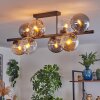 Gastor Plafoniera, Lampada a sfera Ambrato, Chiaro, Grigio fumo, 8-Luci