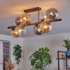 Gastor Plafoniera, Lampada a sfera Ambrato, Chiaro, Grigio fumo, 8-Luci