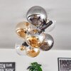Gastor Plafoniera, Lampada a sfera Ambrato, Chiaro, Grigio fumo, 8-Luci