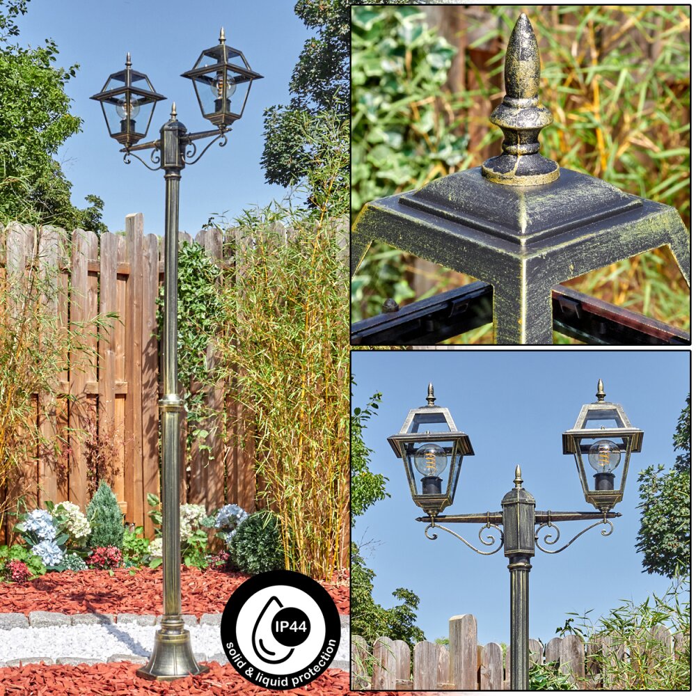 Fornelos Illuminazione esterna, Lampione multibraccia, Illuminazione viale Oro, Nero, 2-Luci main product photo