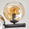 Koyoto Plafoniera, Lampada a sfera Ambrato, Cromo, Grigio fumo, 8-Luci