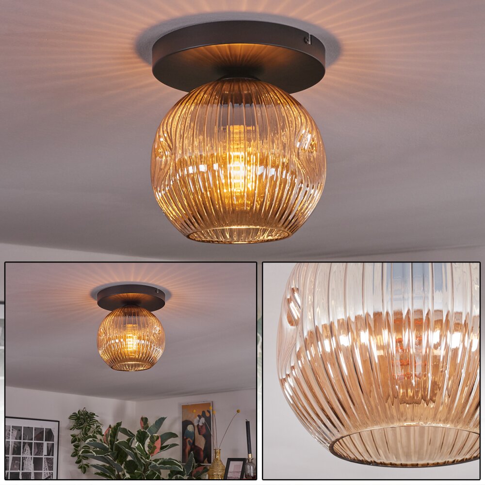 Ripoll Plafoniera, Lampada a sfera Ambrato, 1-Luce main product photo