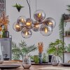 Gastor Lampadario a sospensione, Lampada a sfera, Lampada a sospensione Chiaro, Grigio fumo, 8-Luci