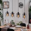 Hasvik Lampadario a sospensione, Lampada a sospensione Chiaro, Grigio fumo, 4-Luci