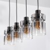Hasvik Lampadario a sospensione, Lampada a sospensione Chiaro, Grigio fumo, 4-Luci