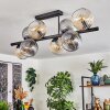 Koyoto Plafoniera, Lampada a sfera Ambrato, Chiaro, Grigio fumo, 8-Luci