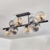 Koyoto Plafoniera, Lampada a sfera Ambrato, Chiaro, Grigio fumo, 8-Luci