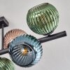 Koyoto Plafoniera, Lampada a sfera Blu, Verde, Ramato, 8-Luci