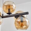 Koyoto Lampadario a sospensione, Lampada a sfera, Lampada a sospensione Ambrato, Grigio fumo, 8-Luci