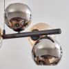 Koyoto Lampadario a sospensione, Lampada a sfera, Lampada a sospensione Ambrato, Cromo, Grigio fumo, 8-Luci