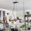 Koyoto Lampadario a sospensione, Lampada a sfera, Lampada a sospensione Ambrato, Cromo, Grigio fumo, 8-Luci