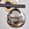 Koyoto Lampadario a sospensione, Lampada a sfera, Lampada a sospensione Ambrato, Cromo, Grigio fumo, 8-Luci