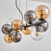 Gastor Lampadario a sospensione, Lampada a sfera, Lampada a sospensione Ambrato, Chiaro, Grigio fumo, 10-Luci