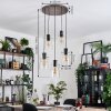 Hasvik Lampadario a sospensione, Lampada a sospensione Cromo, Nero, 5-Luci