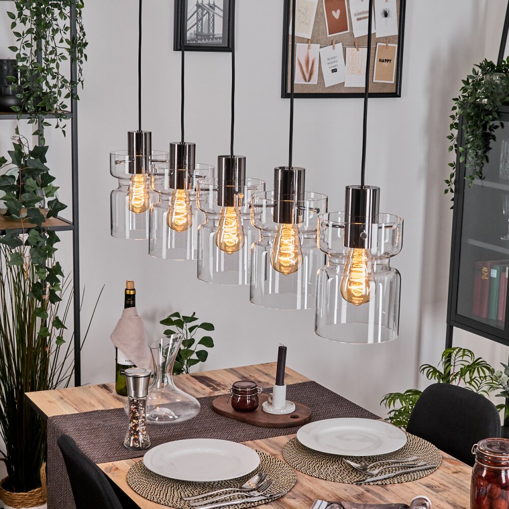 Hasvik Lampadario a sospensione, Lampada a sospensione Nero, 5-Luci main product photo