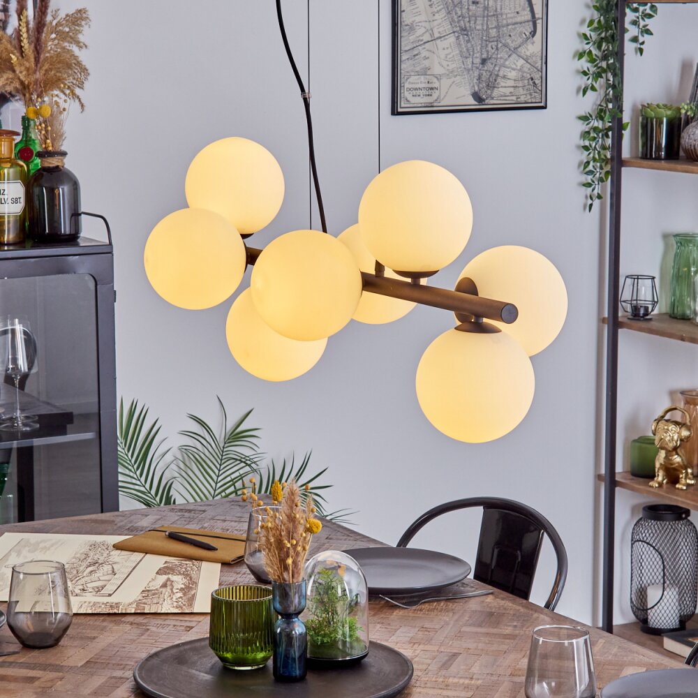Koyoto Lampadario a sospensione, Lampada a sfera, Lampada a sospensione Bianco, 8-Luci main product photo
