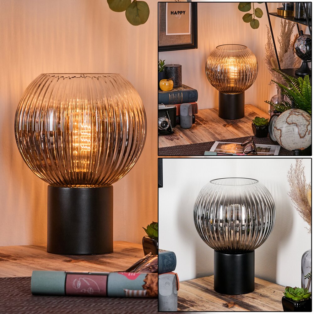 Koyoto Lampada a sfera, Lampada da scrivania, Lampada da tavolo Chiaro, Grigio fumo, 1-Luce main product photo