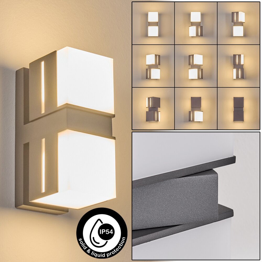Swanek Lampada da parete per esterno, Applique LED Antracite, 2-Luci main product photo