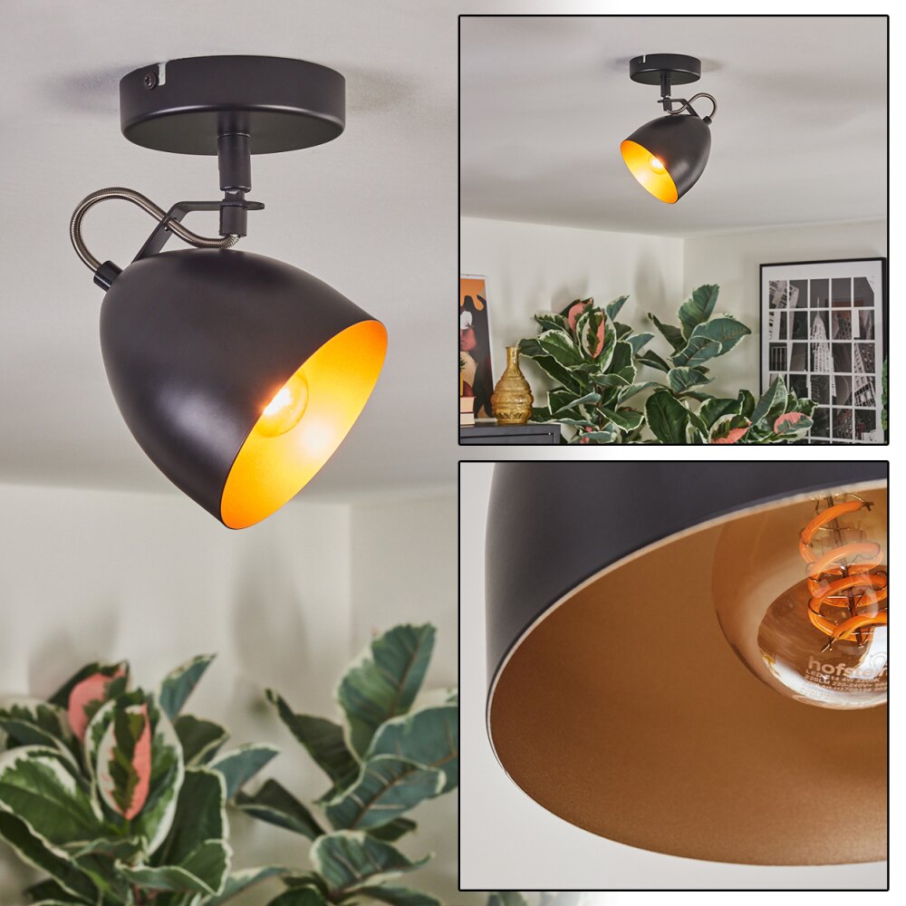 Bjedstrup Plafoniera, Faretto da soffitto, Faretto da parete Nero, 1-Luce main product photo
